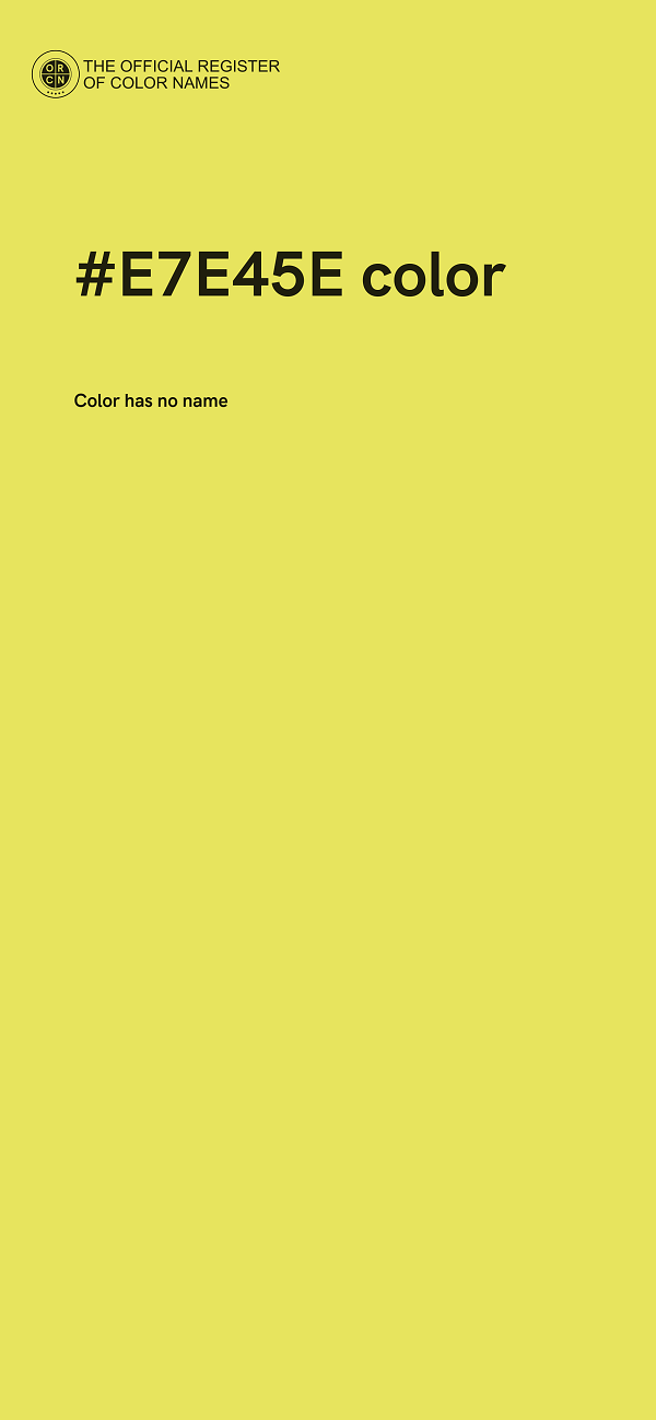 #E7E45E color image