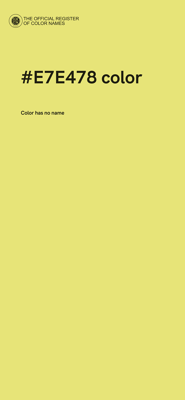 #E7E478 color image