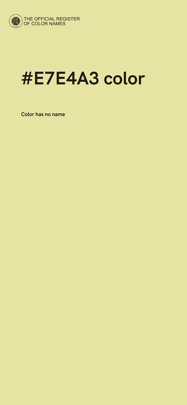 #E7E4A3 color image