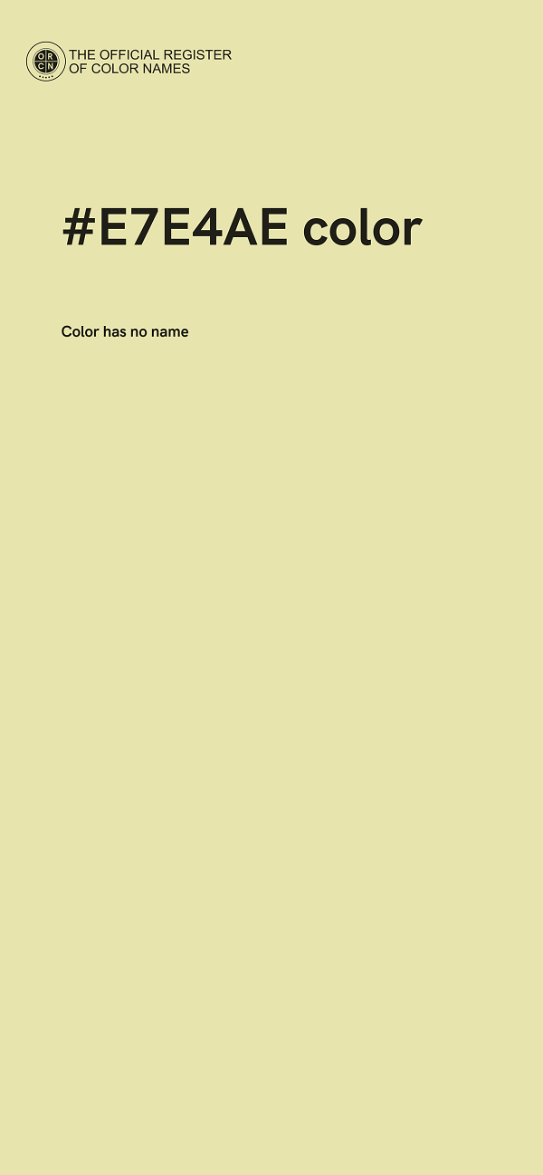 #E7E4AE color image