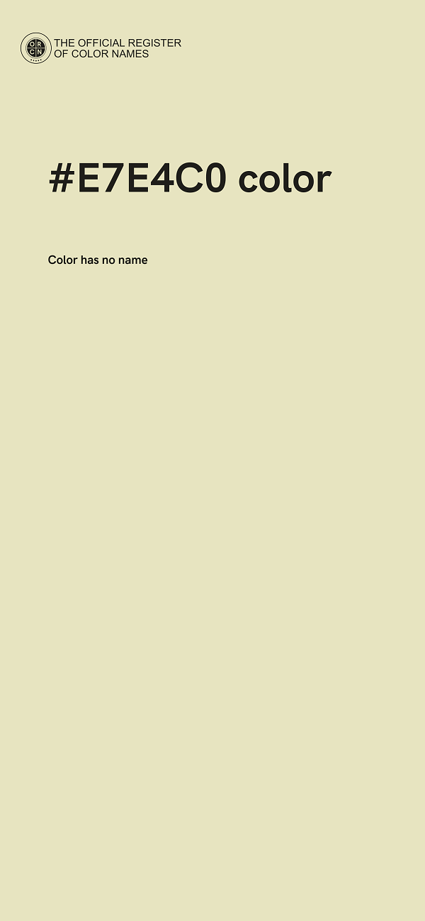 #E7E4C0 color image