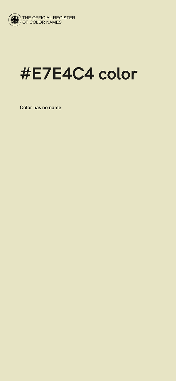 #E7E4C4 color image