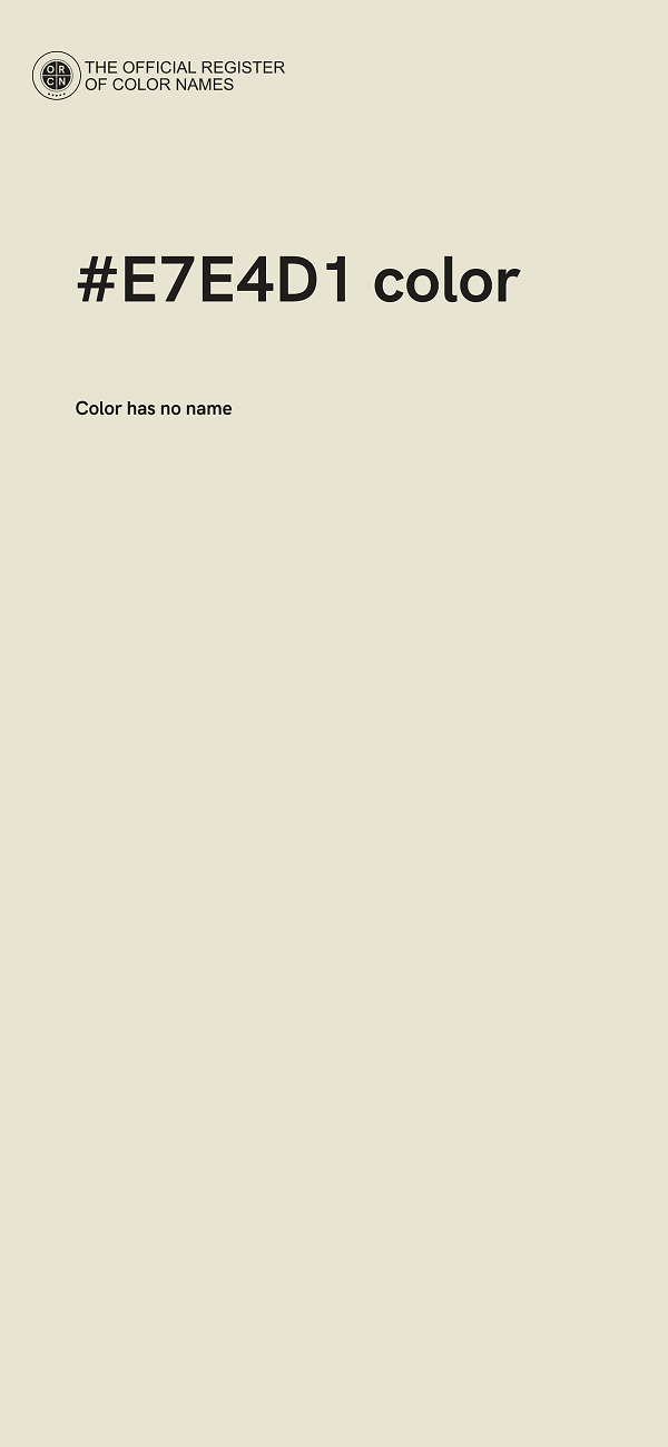 #E7E4D1 color image