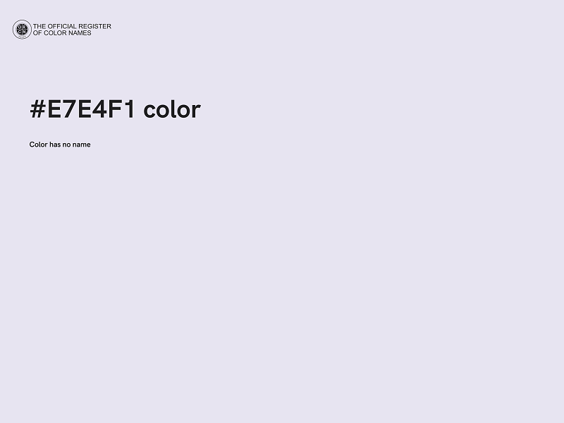 #E7E4F1 color image