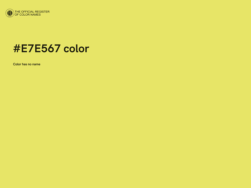#E7E567 color image
