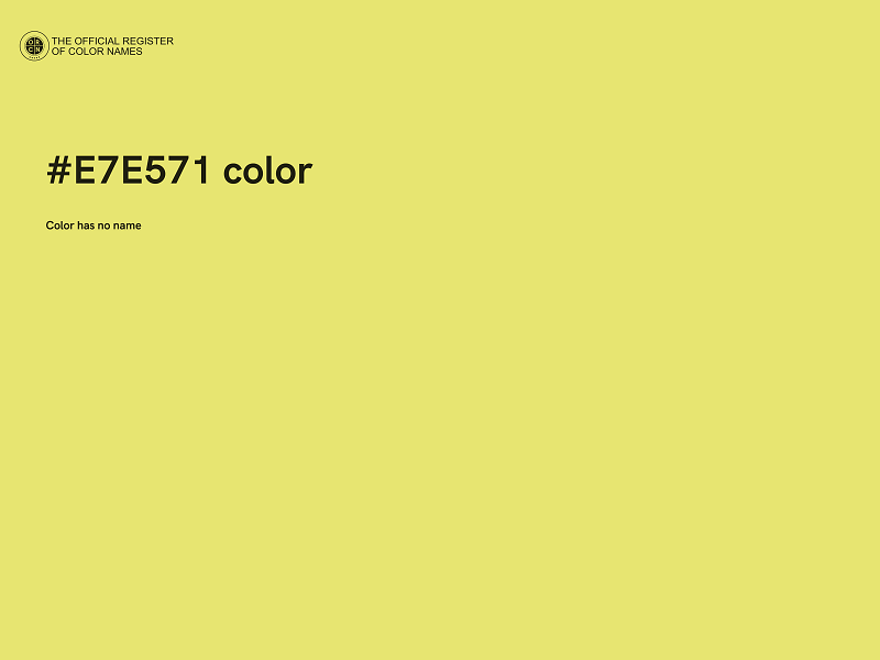 #E7E571 color image
