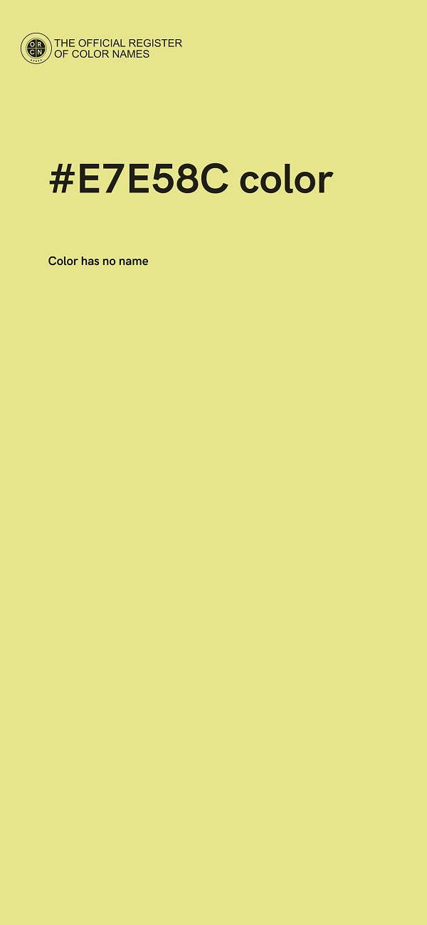 #E7E58C color image