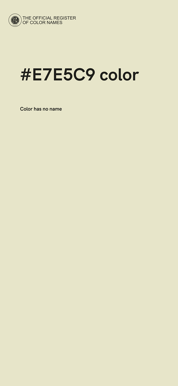 #E7E5C9 color image