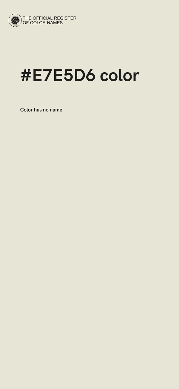#E7E5D6 color image