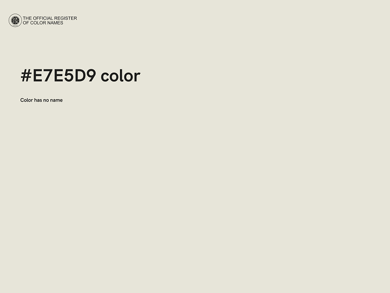 #E7E5D9 color image