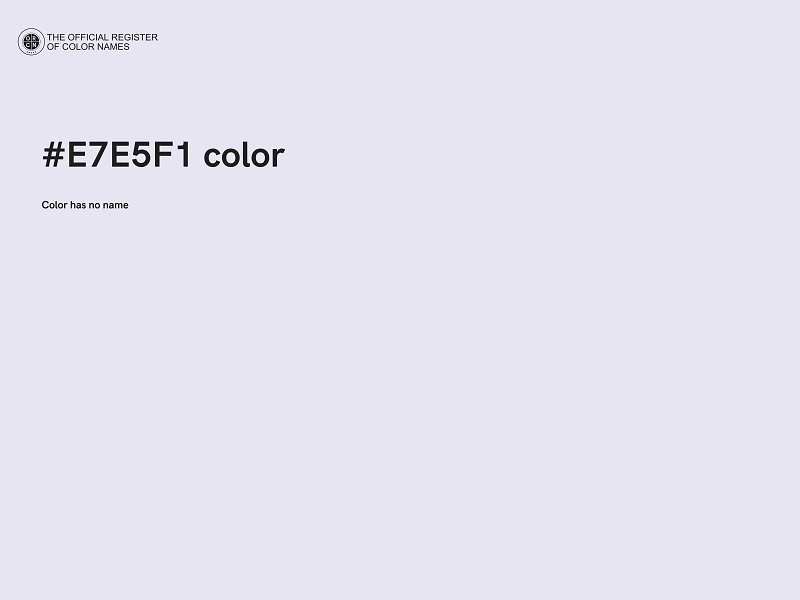 #E7E5F1 color image