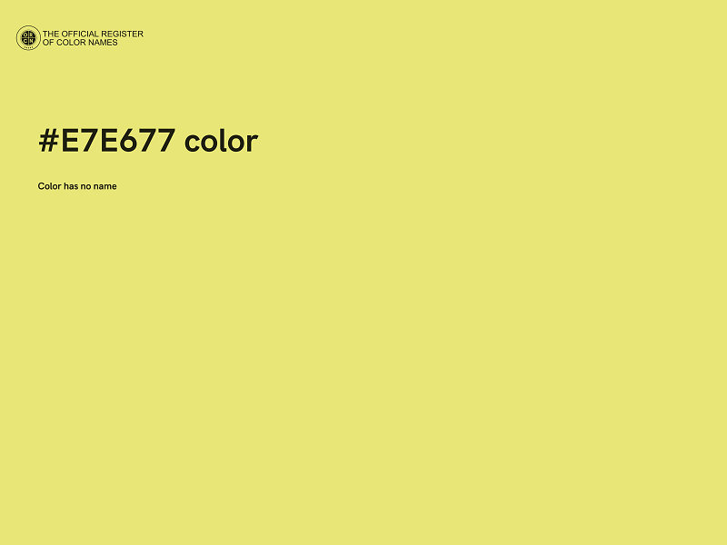 #E7E677 color image