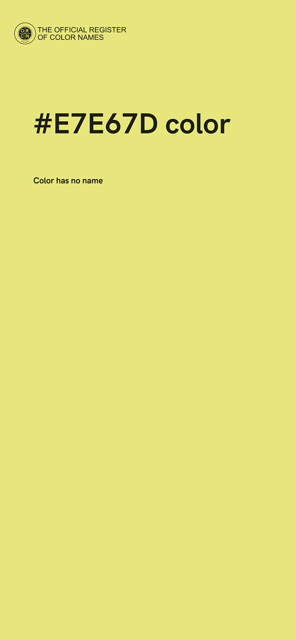 #E7E67D color image