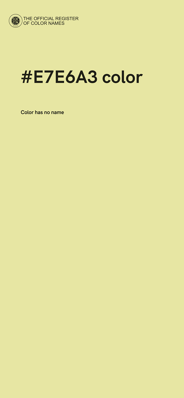 #E7E6A3 color image