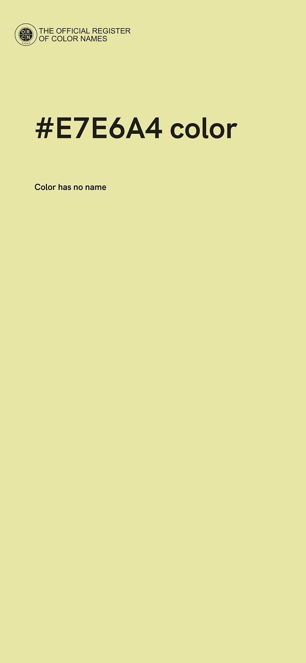#E7E6A4 color image
