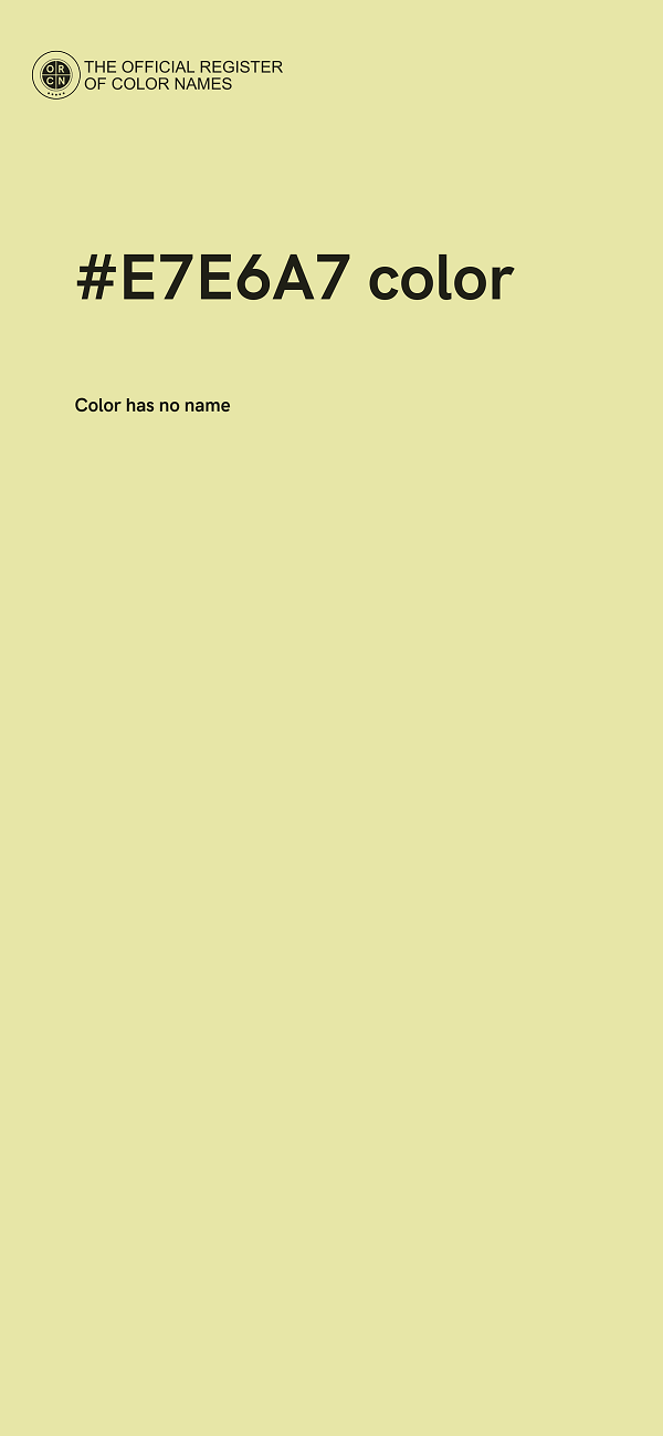 #E7E6A7 color image