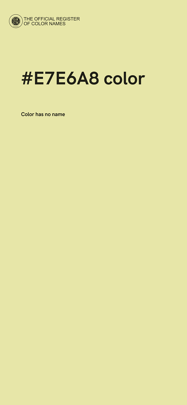 #E7E6A8 color image