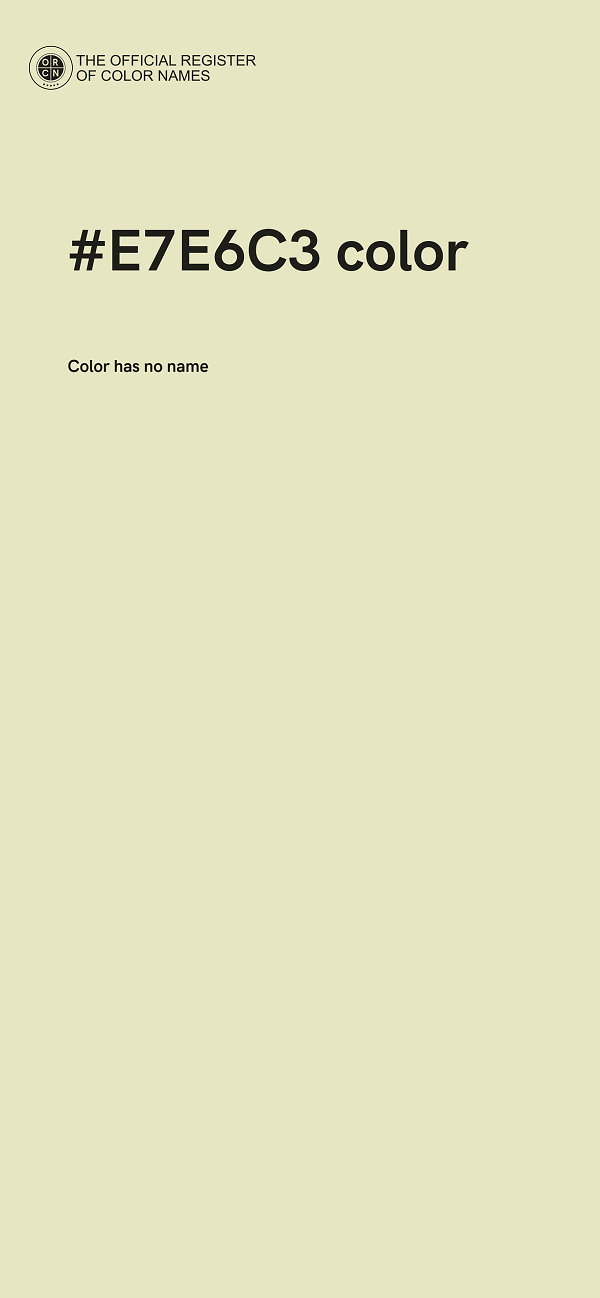 #E7E6C3 color image