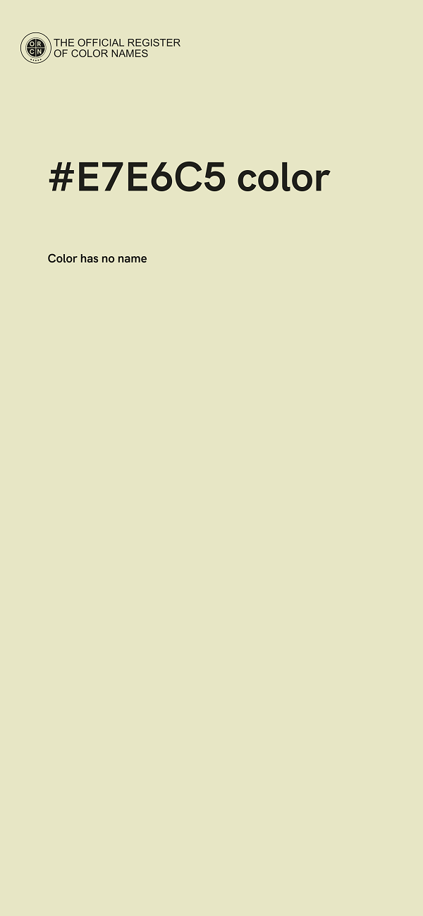 #E7E6C5 color image