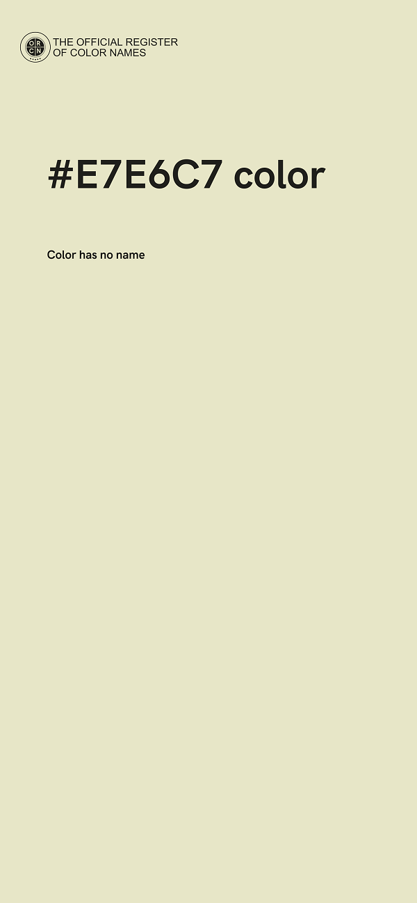 #E7E6C7 color image