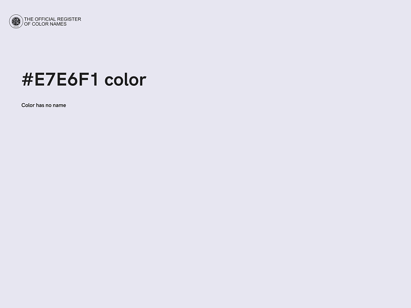 #E7E6F1 color image