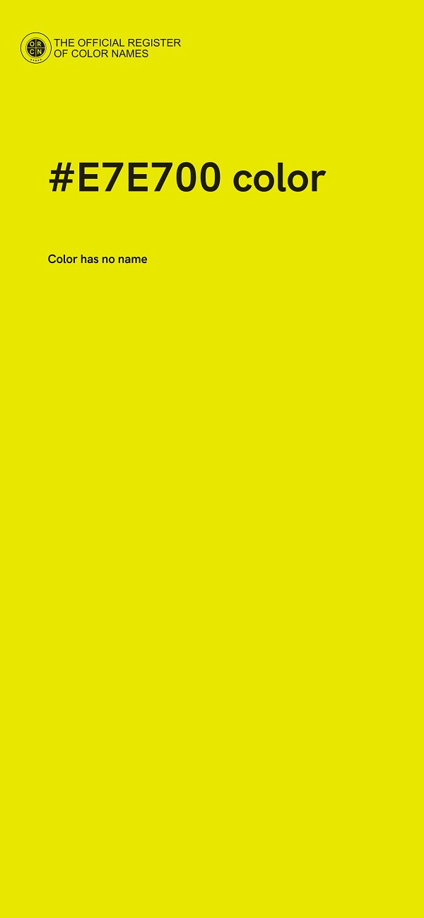 #E7E700 color image