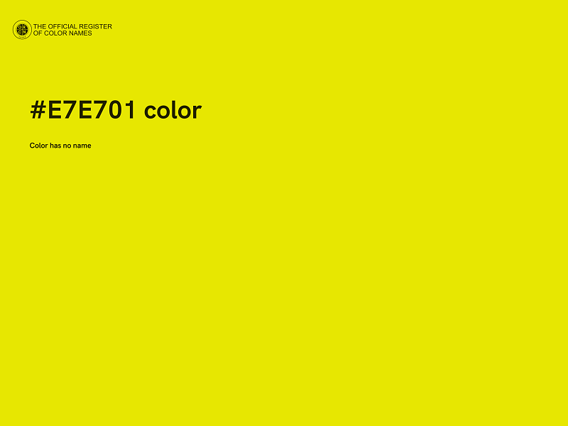 #E7E701 color image