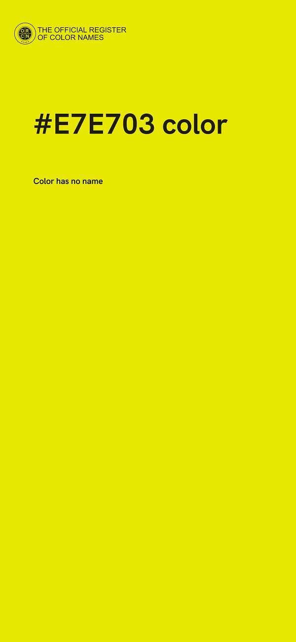 #E7E703 color image