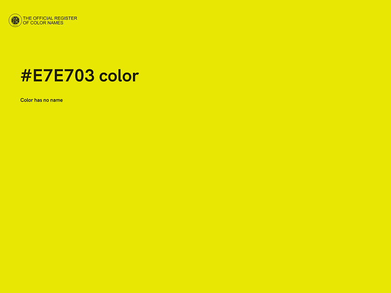 #E7E703 color image