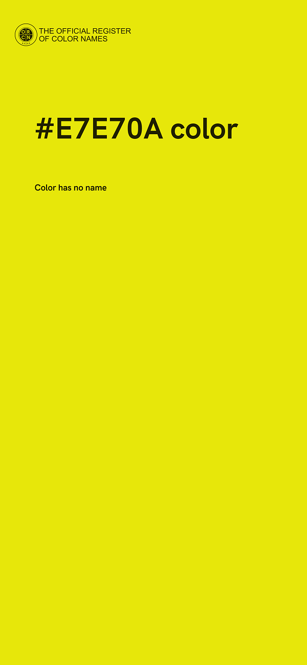 #E7E70A color image