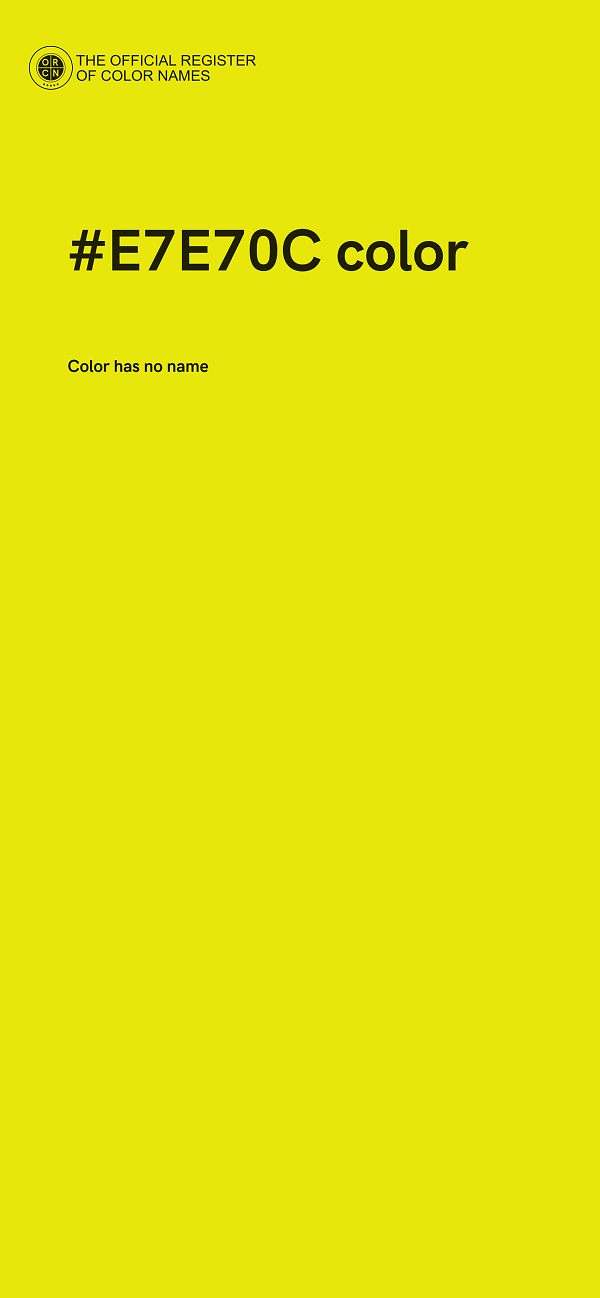 #E7E70C color image