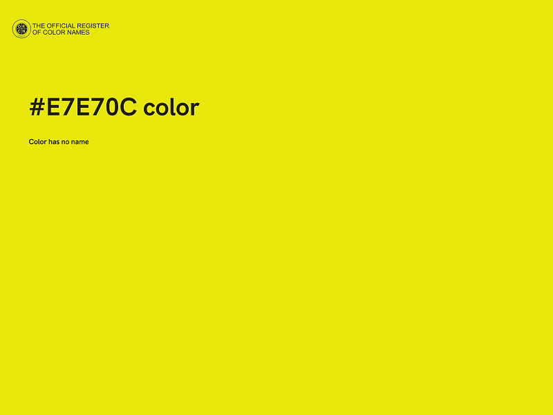 #E7E70C color image