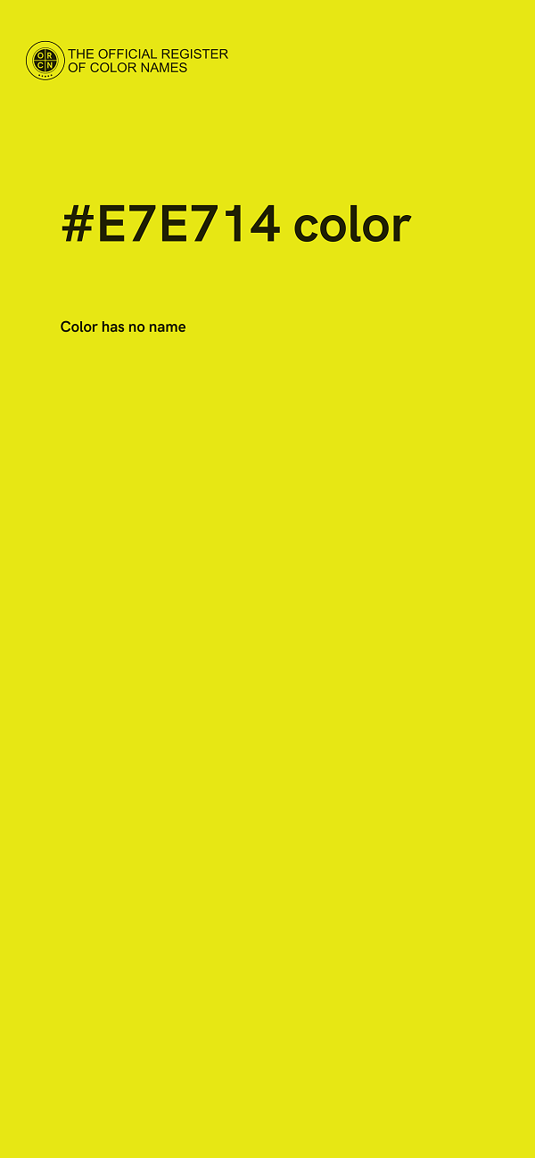 #E7E714 color image
