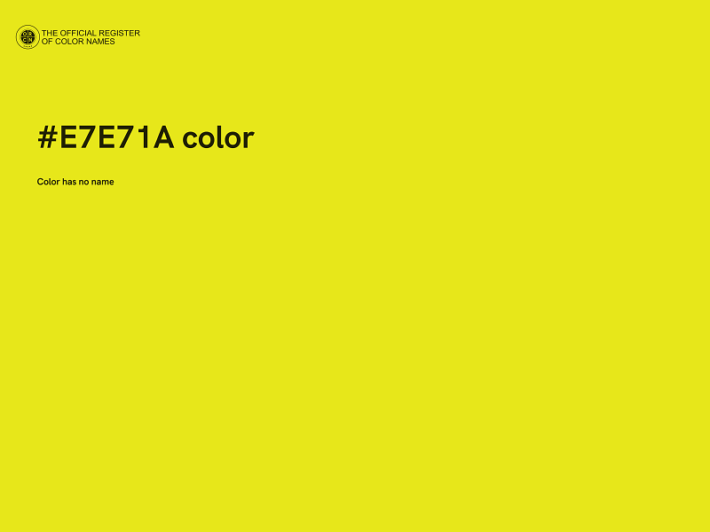 #E7E71A color image