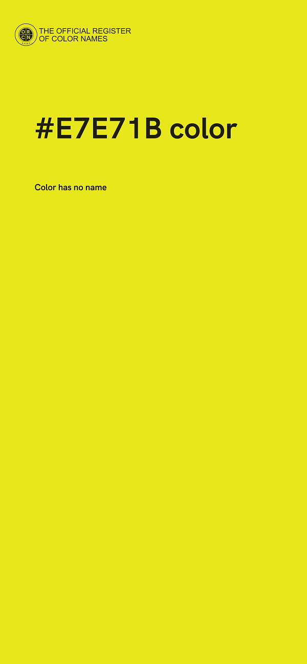 #E7E71B color image