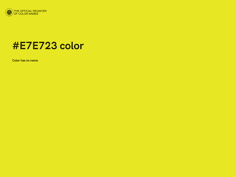 #E7E723 color image