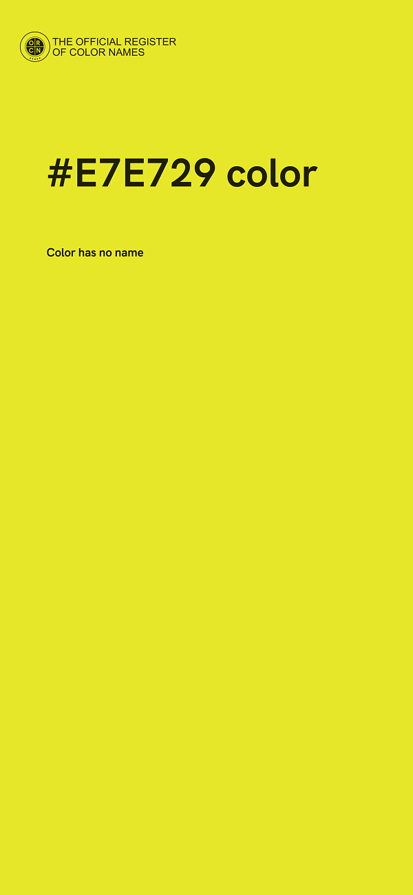 #E7E729 color image