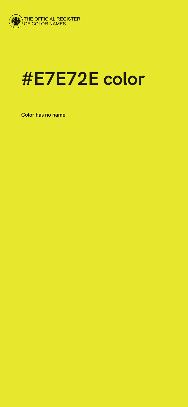 #E7E72E color image