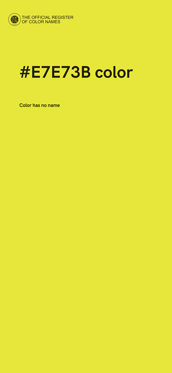 #E7E73B color image