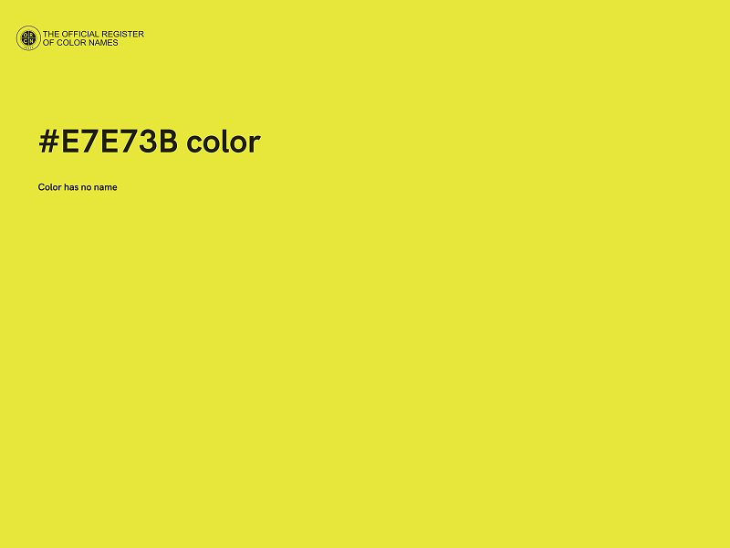 #E7E73B color image
