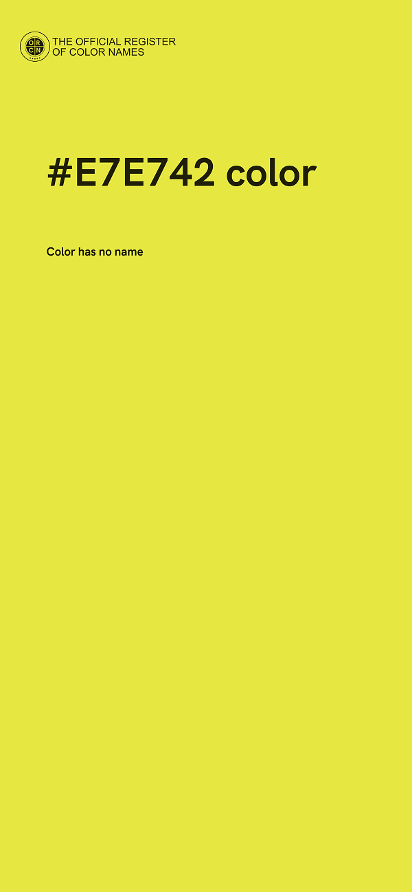 #E7E742 color image