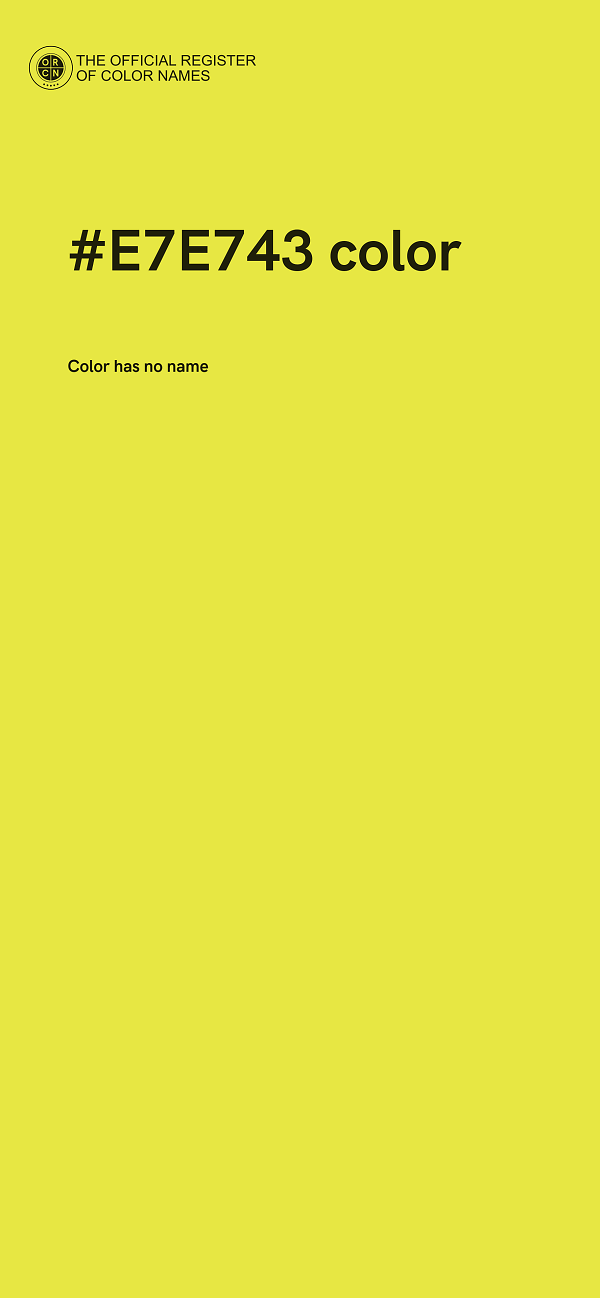 #E7E743 color image
