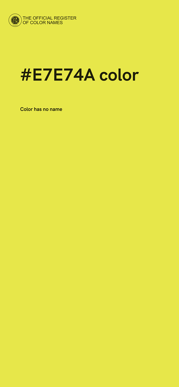 #E7E74A color image