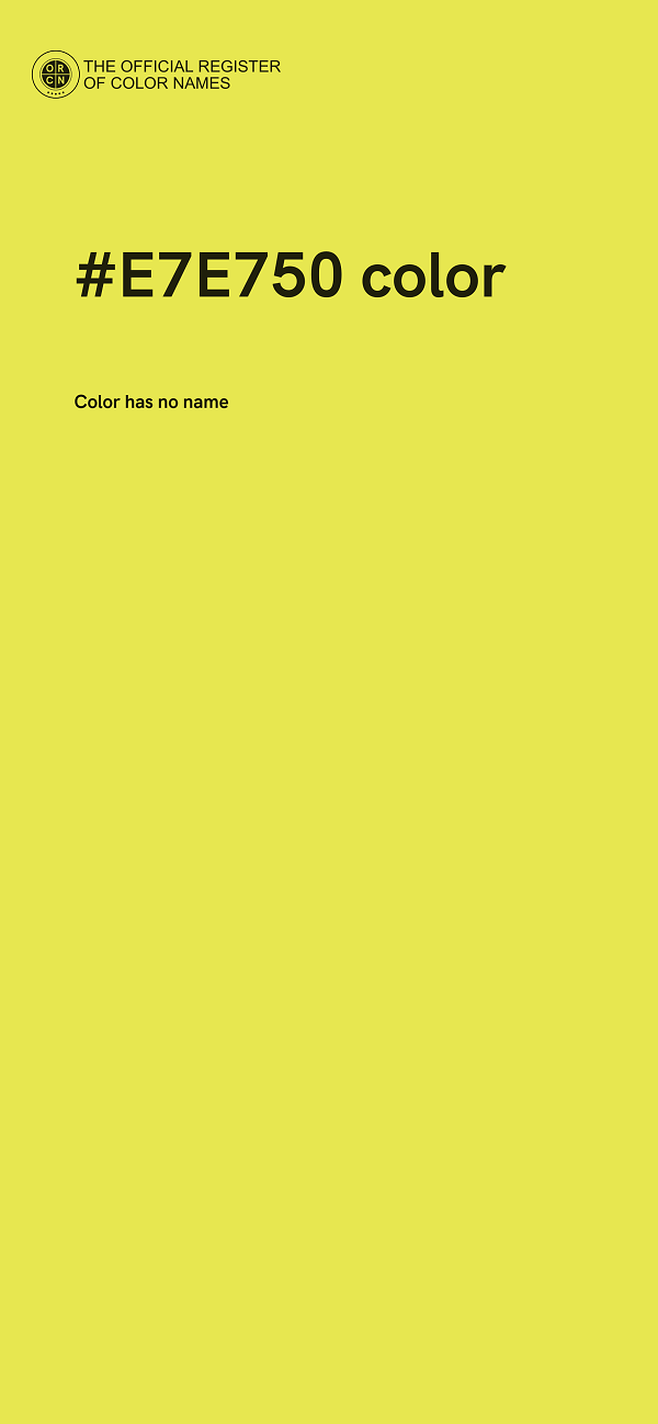 #E7E750 color image
