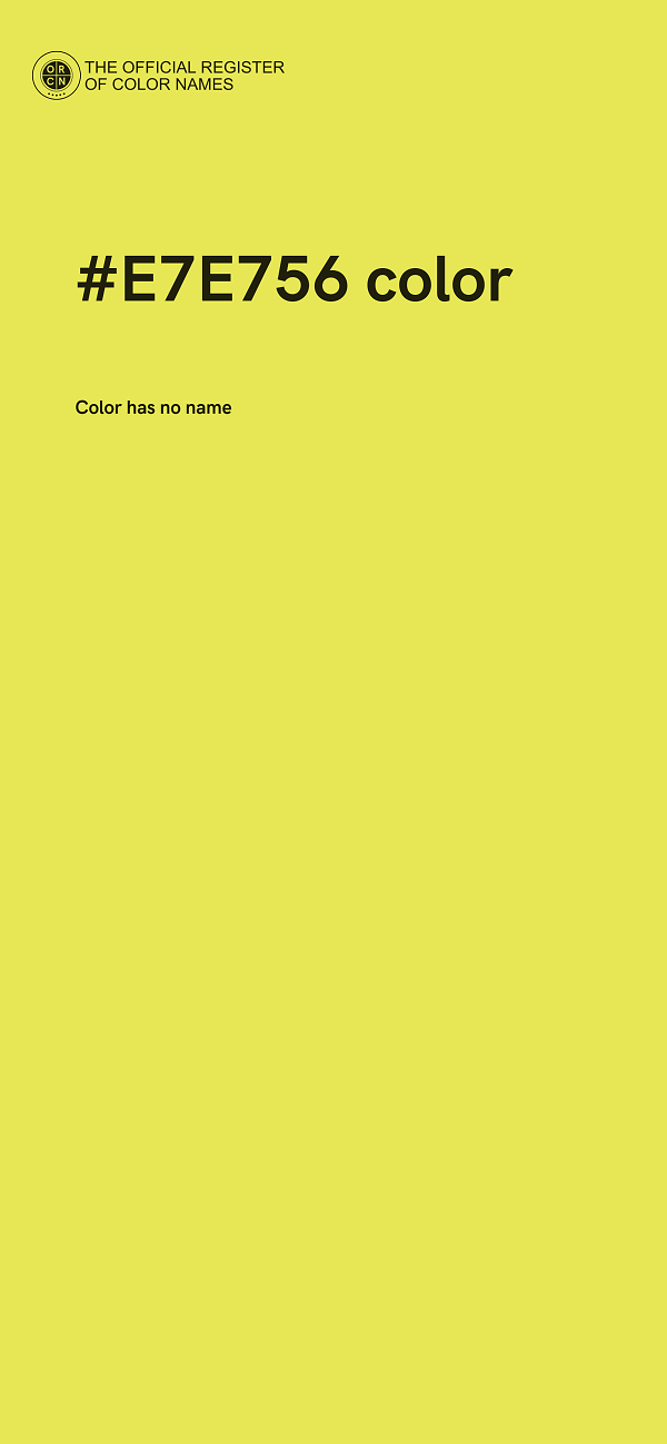 #E7E756 color image