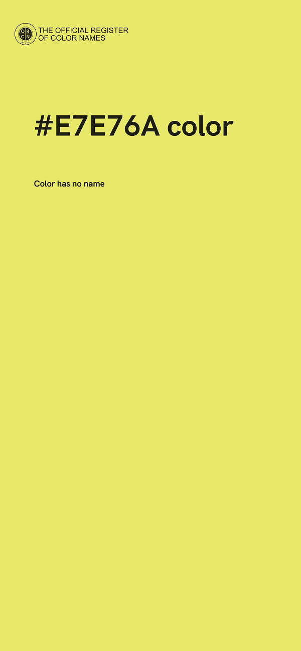 #E7E76A color image