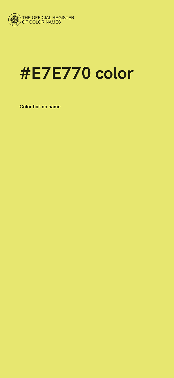 #E7E770 color image