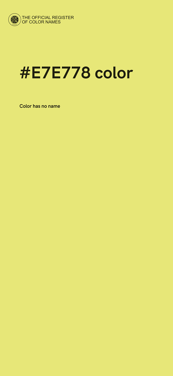 #E7E778 color image