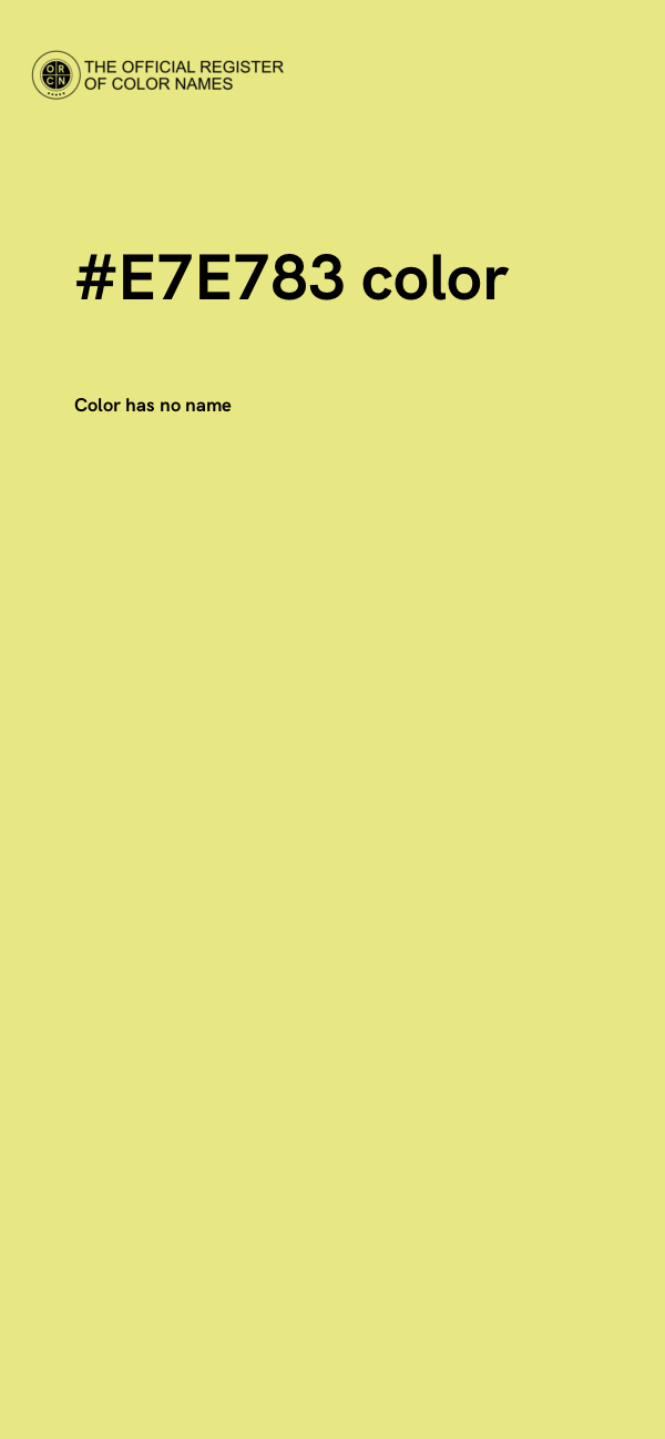 #E7E783 color image
