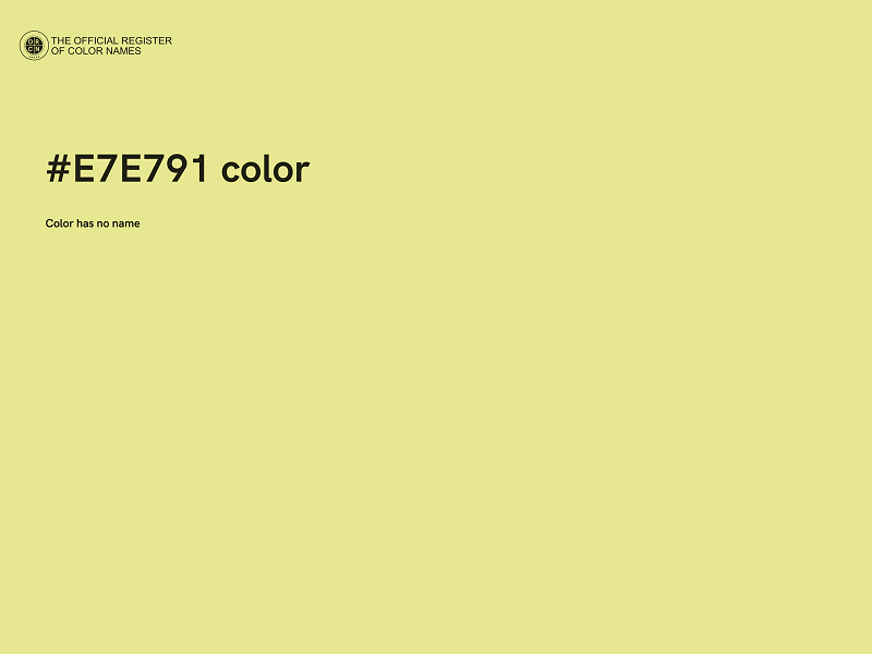 #E7E791 color image